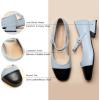 C.Paravano Mary Janes | Block Heels Pumps | Pumps Shoes Women | Low Heels | Chunky Low Heel(Blue)