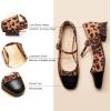 C.Paravano Mary Janes | Block Heels Pumps | Pumps Shoes Women | Low Heels | Chunky Low Heel(Leopard)