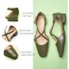 C.Paravano Sandals for Women | Women Flats Dress Shoes | Mary Jane for Women | Flats Shoes Women Dressy(Army Green)
