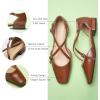 C.Paravano Sandals for Women | Women Flats Dress Shoes | Mary Jane for Women | Flats Shoes Women Dressy(Brown)