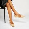 C.Paravano Women’s Pumps | Mary Jane Flats | Low Heel Dress Shoes | Convertible Heel Shoes(Beige)