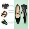 C.Paravano Women’s Pumps | Mary Jane Flats | Low Heel Dress Shoes | Convertible Heel Shoes(Black)