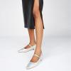 C.Paravano Women’s Pumps | Mary Jane Flats | Low Heel Dress Shoes | Convertible Heel Shoes(Silver)