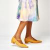 C.Paravano Women’s Pumps | Mary Jane Flats | Low Heel Dress Shoes | Convertible Heel Shoes(Yellow)