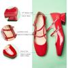 C.Paravano Womens Pumps | Mary Jane Shoes | Square Toe Low Heels | Block Heels