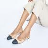 C.Paravano Women’s Slingback Flats Cap Toe | Slingback Flats for Women | Sandal Women | Flat Shoes for Women(Beige)