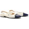 C.Paravano Women’s Slingback Flats Cap Toe | Slingback Flats for Women | Sandal Women | Flat Shoes for Women(Cream)