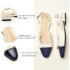 C.Paravano Women’s Slingback Flats Cap Toe | Slingback Flats for Women | Sandal Women | Flat Shoes for Women(Cream)