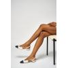 C.Paravano Women’s Slingback Flats Cap Toe | Slingback Flats for Women | Sandal Women | Flat Shoes for Women(Cream)