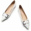 C.Paravano Flats for Women | Pointed Toe Flats | Ballet Flat | Women Dressy Shoes Comfortable(White)