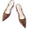 C.Paravano Kitten Heels for Women | Low Heel | Slingback Heels for Women | Pointed Pumps Shoes | Closed Toe Sandals(Leopard)