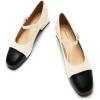 C.Paravano Mary Janes | Block Heels Pumps | Pumps Shoes Women | Low Heels | Chunky Low Heel(Ivory)