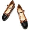 C.Paravano Mary Janes | Block Heels Pumps | Pumps Shoes Women | Low Heels | Chunky Low Heel(Leopard)