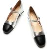 C.Paravano Mary Janes | Block Heels Pumps | Pumps Shoes Women | Low Heels | Chunky Low Heel(Silver)