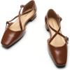 C.Paravano Sandals for Women | Women Flats Dress Shoes | Mary Jane for Women | Flats Shoes Women Dressy(Brown)