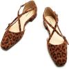 C.Paravano Sandals for Women | Women Flats Dress Shoes | Mary Jane for Women | Flats Shoes Women Dressy(Leopard)