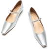 C.Paravano Women’s Pumps | Mary Jane Flats | Low Heel Dress Shoes | Convertible Heel Shoes(Silver)