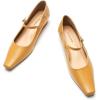 C.Paravano Women’s Pumps | Mary Jane Flats | Low Heel Dress Shoes | Convertible Heel Shoes(Yellow)