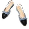 C.Paravano Women’s Slingback Flats Cap Toe | Slingback Flats for Women | Sandal Women | Flat Shoes for Women(Blue)