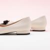 C.Paravano Flats for Women | Pointed Toe Flats | Ballet Flats | Women Shoes Dressy Comfortable(Size 7.5,White)