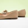 C.Paravano Flats for Women | Square Toe Shoes | Ballet Flats | Dressy Women Shoes(Size 8.5,Beige-T)