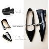 C.Paravano Slingback Flats | Pointed Toe Flats for Women | Slingbacks Shoes for Women | Ballet Flats(A15a Black)