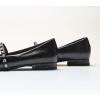 C.Paravano Slingback Flats | Pointed Toe Flats for Women | Slingbacks Shoes for Women | Ballet Flats(A15a Black)