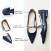 C.Paravano Slingback Flats | Pointed Toe Flats for Women | Slingbacks Shoes for Women | Ballet Flats(A15a Navy)