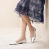 C.Paravano Slingback Flats | Pointed Toe Flats for Women | Slingbacks Shoes for Women | Ballet Flats(A15a Silver)