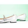 C.Paravano Slingback Flats | Pointed Toe Flats for Women | Slingbacks Shoes for Women | Ballet Flats(A15a Silver)