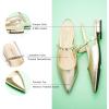 C.Paravano Slingback Flats | Pointed Toe Flats for Women | Slingbacks Shoes for Women | Ballet Flats(A15b Gold)