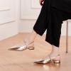 C.Paravano Slingback Flats | Pointed Toe Flats for Women | Slingbacks Shoes for Women | Ballet Flats(A15b Gold)