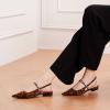 C.Paravano Slingback Flats | Pointed Toe Flats for Women | Slingbacks Shoes for Women | Ballet Flats(A15b Leopard)