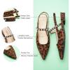 C.Paravano Slingback Flats | Pointed Toe Flats for Women | Slingbacks Shoes for Women | Ballet Flats(A15b Leopard)
