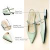 C.Paravano Slingback Flats | Pointed Toe Flats for Women | Slingbacks Shoes for Women | Ballet Flats(A15b Light Green)