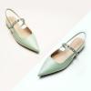 C.Paravano Slingback Flats | Pointed Toe Flats for Women | Slingbacks Shoes for Women | Ballet Flats(A15b Light Green)
