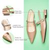 C.Paravano Slingback Flats | Pointed Toe Flats for Women | Slingbacks Shoes for Women | Ballet Flats(A15b Light Pink)