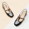 C.Paravano Slingback Heels for Women | T-Strap Mary Jane Shoes | Womens Pumps | Low Heel Dress Shoes(Black)
