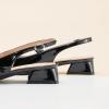 C.Paravano Slingback Heels for Women | T-Strap Mary Jane Shoes | Womens Pumps | Low Heel Dress Shoes(Black)