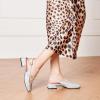 C.Paravano Slingback Heels for Women | T-Strap Mary Jane Shoes | Womens Pumps | Low Heel Dress Shoes(Grayish Blue)