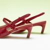 C.Paravano Slingback Kitten Heels for Women | Slingback Pumps | Pointed Toe Slingback Heels | Sandals(Size 6,Red Heels)