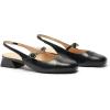 C.Paravano Slingback Sandals Round Toe | Slingback for Women | Dress Shoes | Women’s Mary Jane | Low Block Heel(Black)