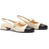 C.Paravano Slingback Sandals Round Toe | Slingback for Women | Dress Shoes | Women’s Mary Jane | Low Block Heel(Ivory)
