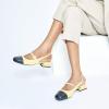 C.Paravano Slingback Sandals Round Toe | Slingback for Women | Dress Shoes | Women’s Mary Jane | Low Block Heel(Yellow)