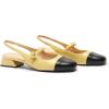 C.Paravano Slingback Sandals Round Toe | Slingback for Women | Dress Shoes | Women’s Mary Jane | Low Block Heel(Yellow)