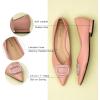 C.Paravano Women’s Flats Pointed Toe Flats for Women Designer Ballet Flats Leather Flats Shoes for Women Dressy Casual Work Office Party Shoes(Pink A3)