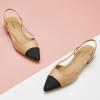 C.Paravano Women’s Pointed Toe Slingback Flats | Comfort Heeled Sandals | Slip-On Flats | Perfect for Casual, Business, Party, Date (Size 8,Beige Flat)