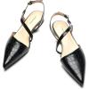 C.Paravano Flats for Women | Pointed Toe Flats | Slingback Shoes for Women | Pointed Toe Sandals | Casual Shoes(Size 8.5,Black)