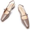 C.Paravano Slingback Flats | Women’s Flats | Women’s Pumps Low Heels | Dress Shoes Sandals(Grey)