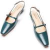 C.Paravano Slingback Flats | Women’s Flats | Women’s Pumps Low Heels | Dress Shoes Sandals(Peacock Blue)